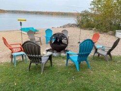 Enjoy a campfire on the beach.