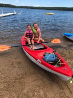Kids Kayaking on Pokegama Lake